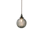 Retro Lotus Texture Glass 1-light Globe Pendant Light Lumendat