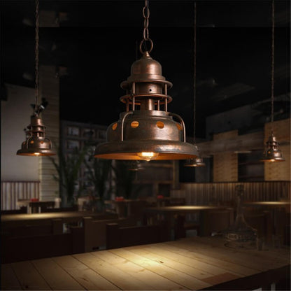 Industrial Truncated Shade 1-light Dome Pendant Light