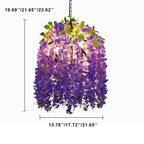 Industrial Colorful Flower Globe Chandelier – 1/3/5-light, Pink Blue Purple Lumendat