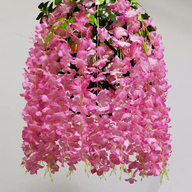 Industrial Colorful Flower Globe Chandelier – 1/3/5-light, Pink Blue Purple