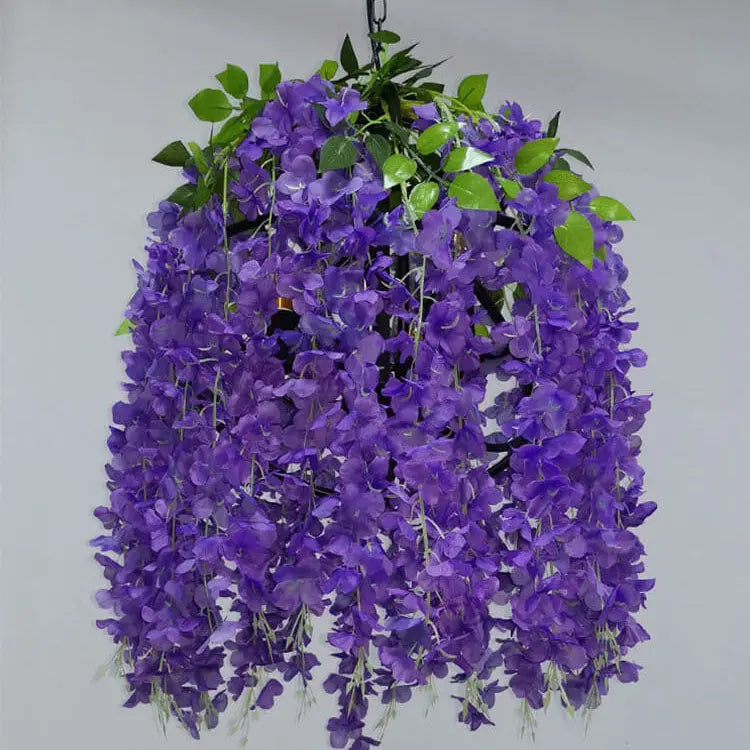 Industrial Colorful Flower Globe Chandelier – 1/3/5-light, Pink Blue Purple Lumendat