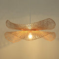 Modern Bamboo Weaving 1-light Butterfly Pendant Light BulbSquare