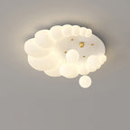 Lumendat Contemporary Nordic Kids Iron PE Elliptical Round Ball Flower Moon LED Flush Mount Ceiling Light For Bedroom Lumendat