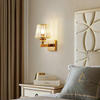 Modern Minimalist Oval Cylinder Hardware Crystal 1-Light Wall Sconce Lamp For Bedroom Lumendat