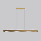 Modern Luxury Stainless Steel Long Bar Acrylic LED Chandelier BulbSquare
