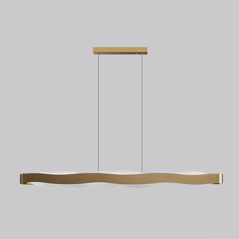 Modern Luxury Stainless Steel Long Bar Acrylic LED Chandelier BulbSquare