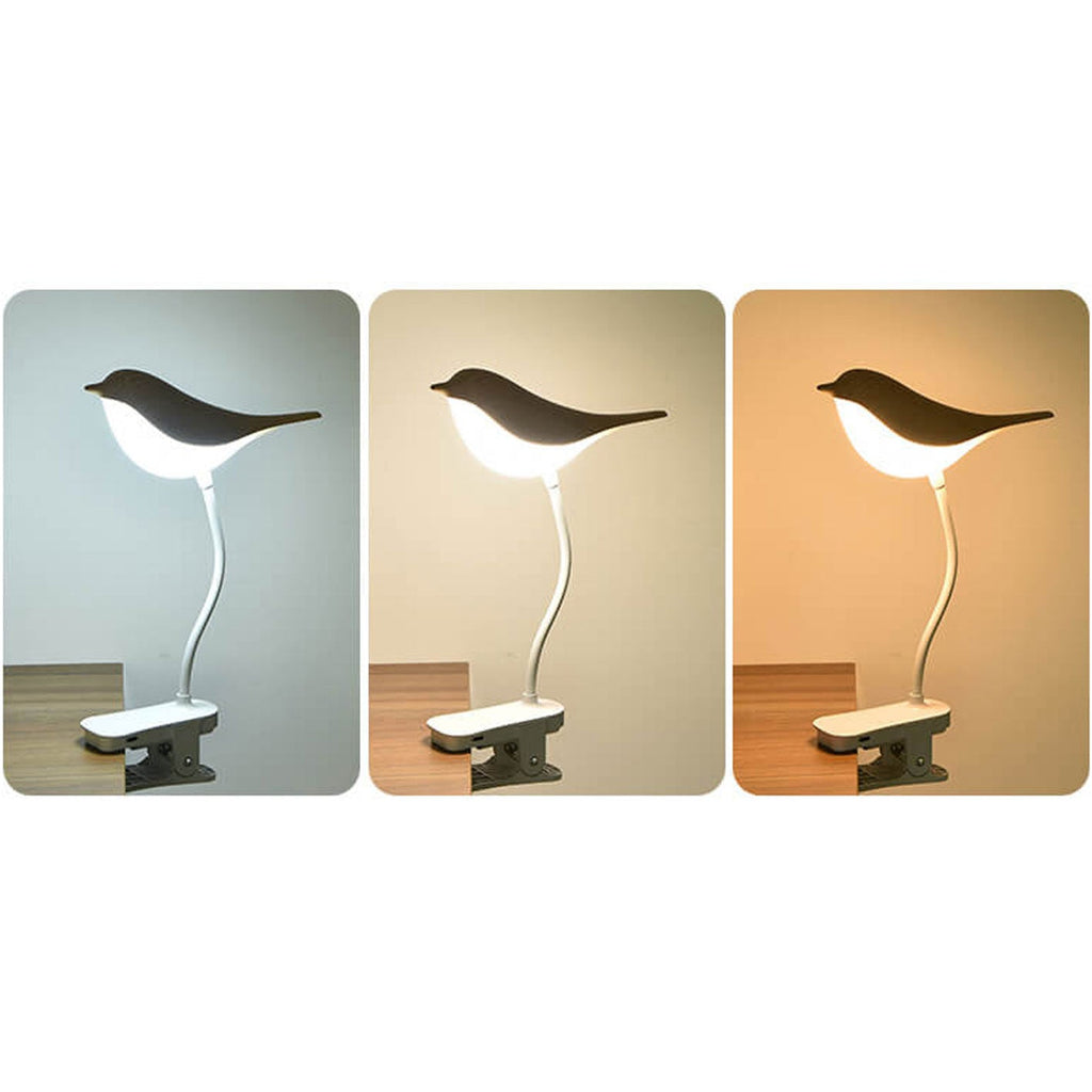 Nordic Creative Bird Clip USB Charging LED Night Light Table Lamp Lumendat