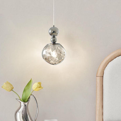 Contemporary Scandinavian Lava Ball Iron Acrylic 1-light Pendant Light for Bedroom