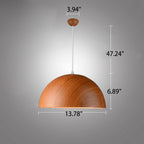 Nordic Minimalist Marbled Semicircle 1-light Pendant Light BulbSquare