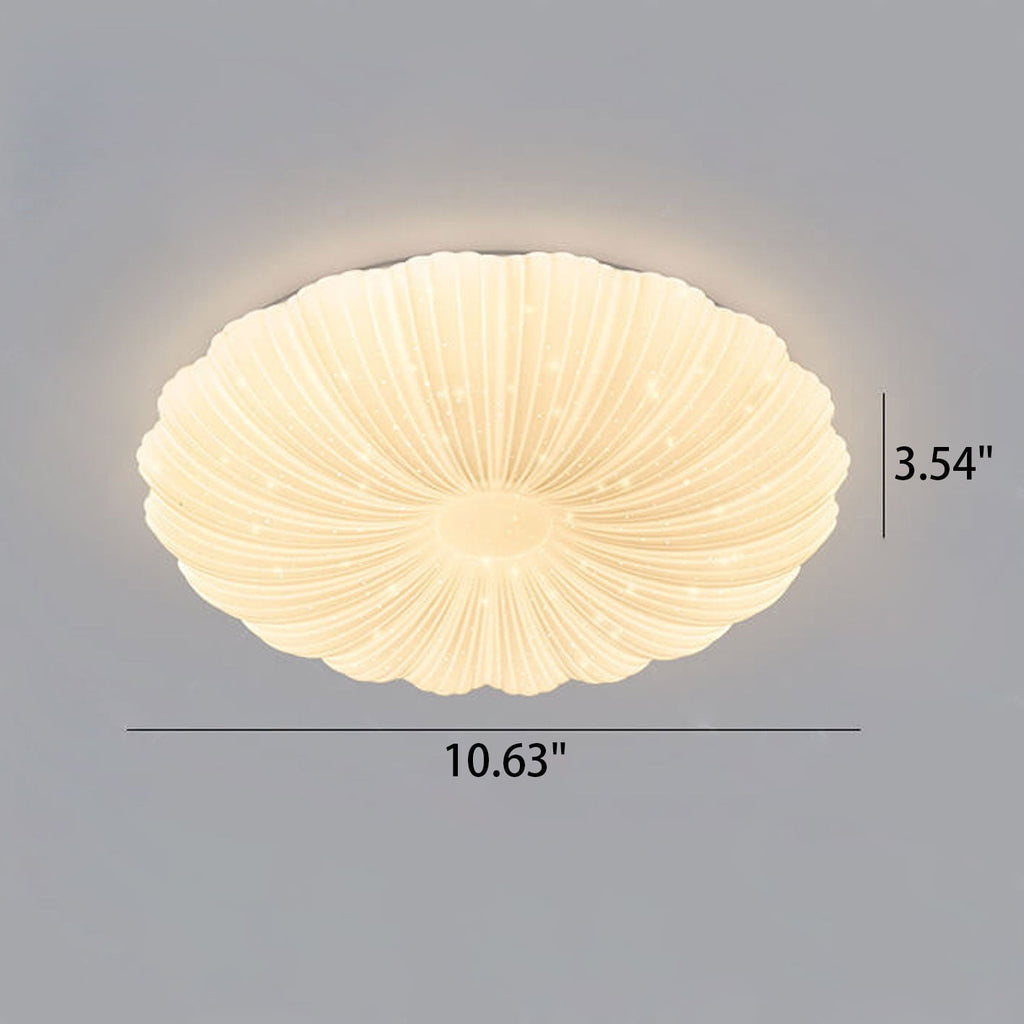 Modern Minimalist Shell Acrylic Round LED Flush Mount Ceiling Light Lumendat