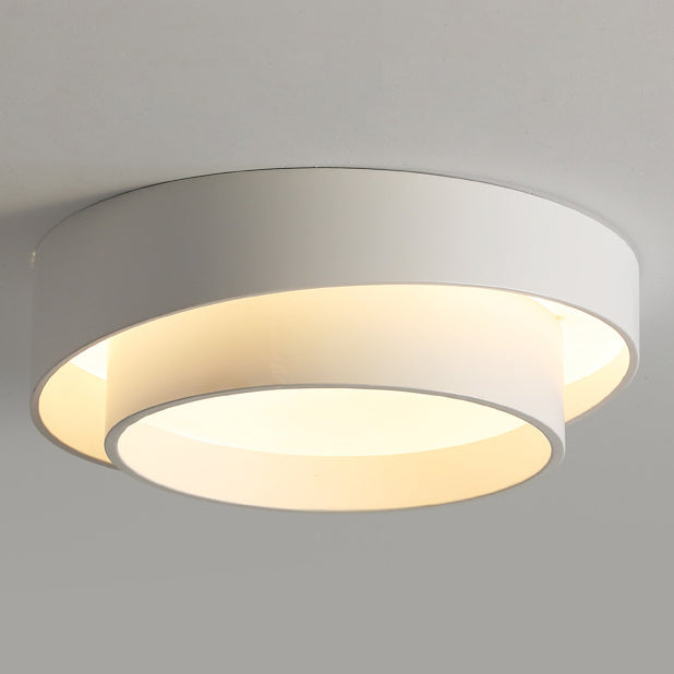 Modern Minimalist Overlapping Round LED Flush Mount Ceiling Light BulbSquare