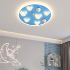 Lumendat Contemporary Creative Kids Iron Acrylic Round Irregular Shape Mouse Cloud LED Flush Mount Ceiling Light For Bedroom Lumendat