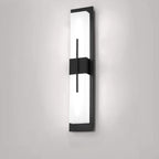 Outdoor Minimalist Rectangular Stainless Steel Acrylic LED Waterproof Wall Sconce Lamp Lumendat