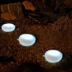 Solar Pebble ABS Sandblasted Glass LED Outdoor Landscape Light Lumendat