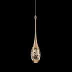 Contemporary Luxury Aluminum Water Drop Crystal LED Pendant Light for Living Room