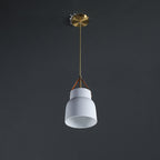 Japanese Light Luxury Ceramic Copper Round Mouth 1-light Pendant Light