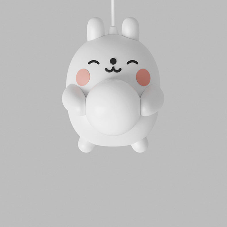 Lumendat Modern Art Deco Kids Iron Acrylic Rabbit LED Pendant Light For Bedroom Lumendat