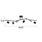 Modern Creative Rotating Track Spotlight LED Semi-Flush Mount Ceiling Light Lumendat