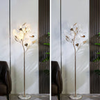 Nordic Romantic Ginkgo Leaf Decorative Acrylic Iron 5-Light Standing Floor Lamp Lumendat