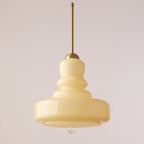 Modern Colorful Glass Gourd Shade 1-light Pendant Light BulbSquare