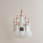 Lumendat Contemporary Nordic Kids Resin PVC PE Castle 1-Light Pendant Light For Bedroom Lumendat
