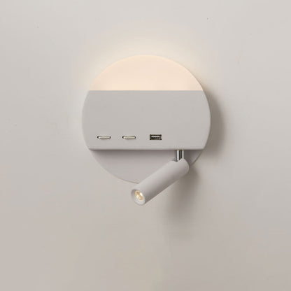 Modern Minimalist Round Square Acrylic Aluminum LED Reading Wall Sconce Lamp