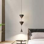 Modern Minimalist Cone Iron Aluminum Acrylic LED Pendant Light for Bedroom
