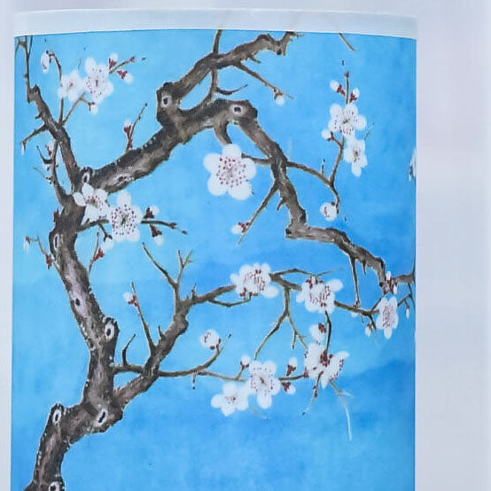Modern Minimalist Fabric Column Landscape Wood LED Table Lamp Lumendat