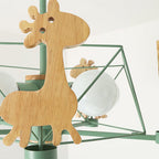 Lumendat Scandinavian Modern Children's Giraffe Diamond Pentagram Iron 5-Light Island Chandelier Lumendat