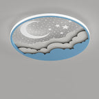 Lumendat Contemporary Creative Cartoon Stars Moon Acrylic LED Kids Flush Mount Ceiling Light For Living Room Lumendat