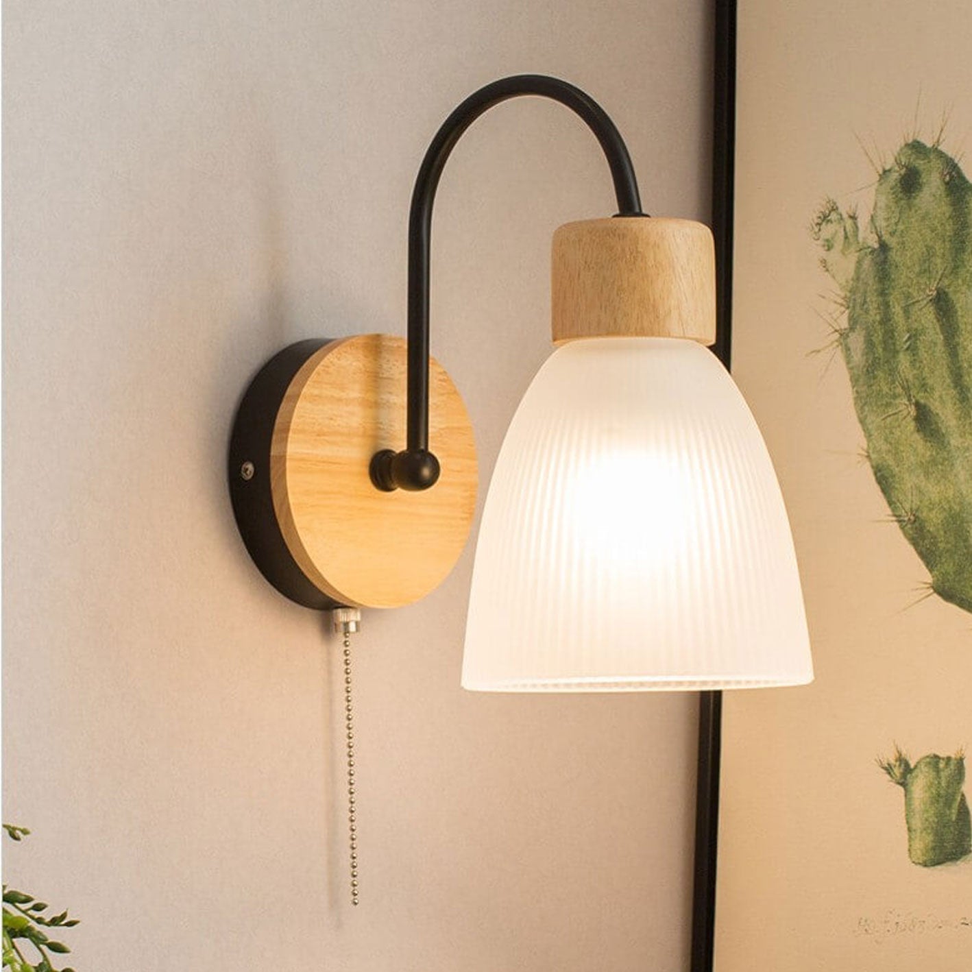 Modern Log Simple Bend Design 1-Light Wall Sconce Lamp Lumendat
