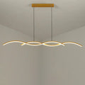 Nordic Minimalist Long Strip Wave Design Island Light LED Chandelier Lumendat
