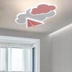 Lumendat Contemporary Creative Kids Iron Acrylic Plane Cloud Astronaut LED Flush Mount Ceiling Light For Bedroom Lumendat