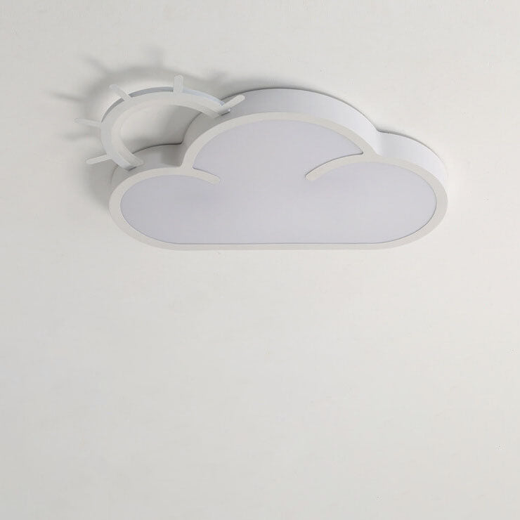 Lumendat Nordic Minimalist Cloudy Sun LED Kids Flush Mount Ceiling Light Lumendat