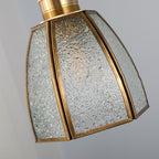 Japanese Vintage Brass Glass Cone 1-light Pendant Light BulbSquare