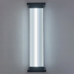 Modern Minimalist Waterproof Striped Rectangle Stainless Steel Acrylic Wall Sconce Lamp For Outdoor Patio