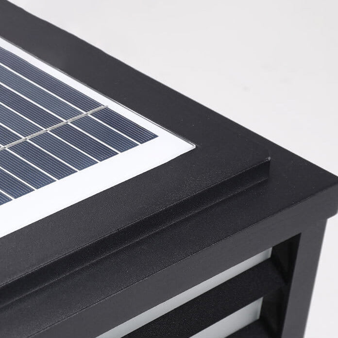 Modern Minimalist Waterproof Solar Square Aluminum PC LED Post Landscape Lighting for Garden Lumendat