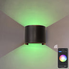 Simple Intelligent Cylindrical APP Dimming Waterproof LED Wall Sconce Lamp Lumendat