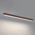 Modern Minimalist Wood Grain Aluminum Strips LED Flush Mount Ceiling Light BulbSquare