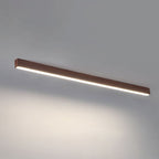 Modern Minimalist Wood Grain Aluminum Strips LED Flush Mount Ceiling Light BulbSquare