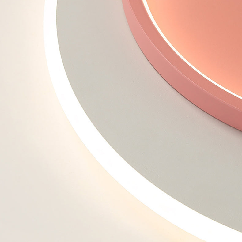 Lumendat Modern Simplicity Kids Iron Acrylic Rabbit Round LED Flush Mount Ceiling Light For Bedroom Lumendat
