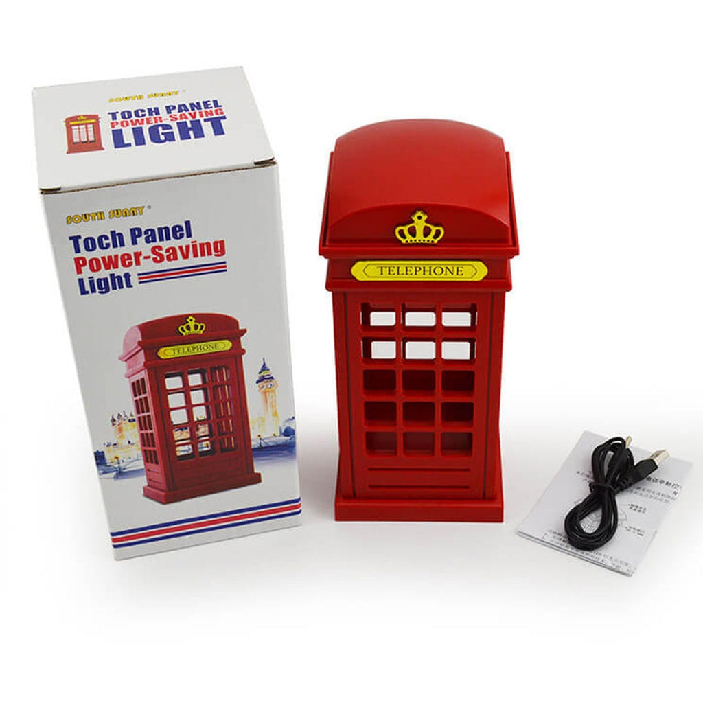 Retro Touch Creative British Phone Booth Design LED Night Light Table Lamp Lumendat