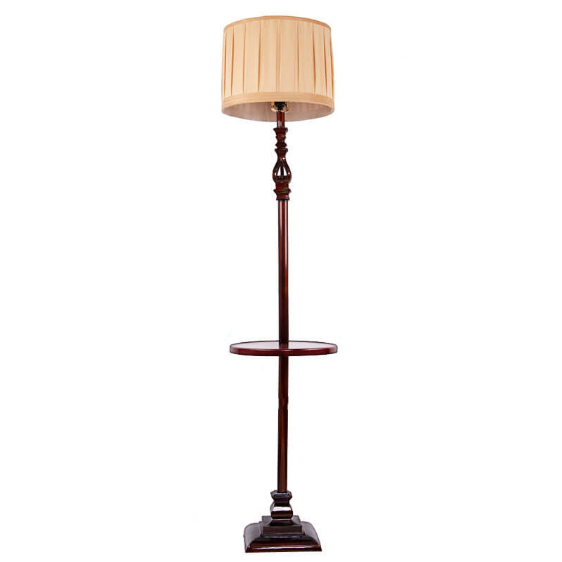Modern European Retro Pleated Fabric 1-Light Standing Floor Lamp Lumendat