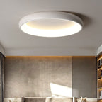 Modern Minimalist Round Aluminum Acrylic LED Flush Mount Ceiling Light Lumendat