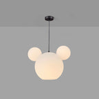 Lumendat Modern Minimalist Milk White PE Mouse 3-Light Kids Chandelier Lumendat