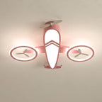 Lumendat Contemporary Creative Acrylic Cartoon Airplane LED Kids Flush Mount Ceiling Light For Living Room Lumendat