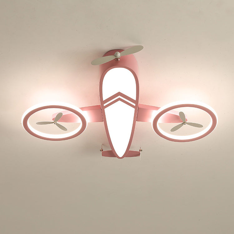 Lumendat Contemporary Creative Acrylic Cartoon Airplane LED Kids Flush Mount Ceiling Light For Living Room Lumendat