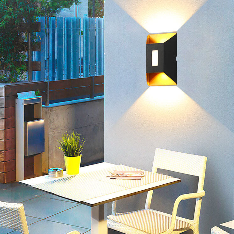 Modern Aluminum Lens Outdoor Waterproof Patio LED Wall Sconce Lamp Lumendat