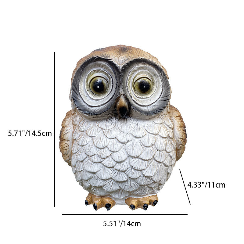 Solar Modern Creative Resin Owl Decoration LED Outdoor Landscape Light Lumendat