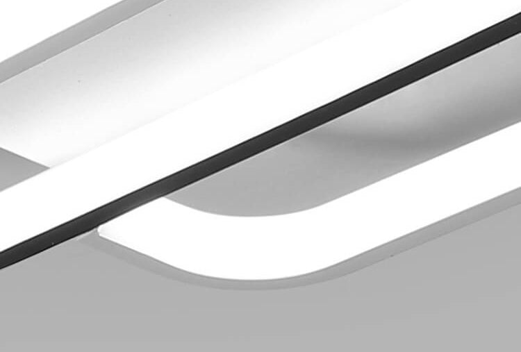 Modern Creative Square Ring Aluminum LED Semi-Flush Mount Ceiling Light Lumendat